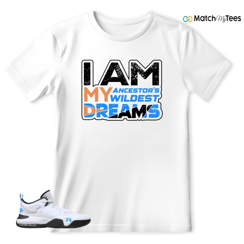 NIKE JORDAN STAY LOYAL 2 WHITE BLACK BLUE SNEAKER Matching Tees t-shirt