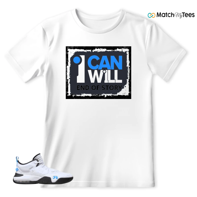 NIKE JORDAN STAY LOYAL 2 WHITE BLACK BLUE SNEAKER Matching Tees t-shirt