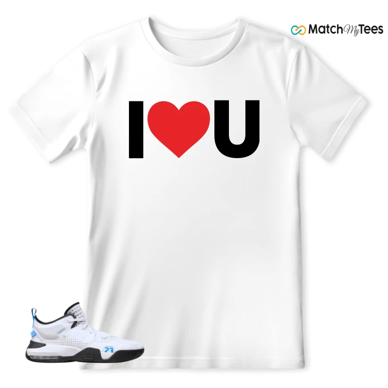 NIKE JORDAN STAY LOYAL 2 WHITE BLACK BLUE SNEAKER Matching Tees t-shirt