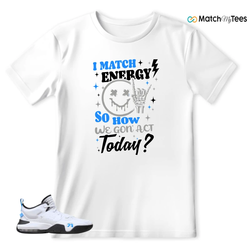 NIKE JORDAN STAY LOYAL 2 WHITE BLACK BLUE SNEAKER Matching Tees t-shirt
