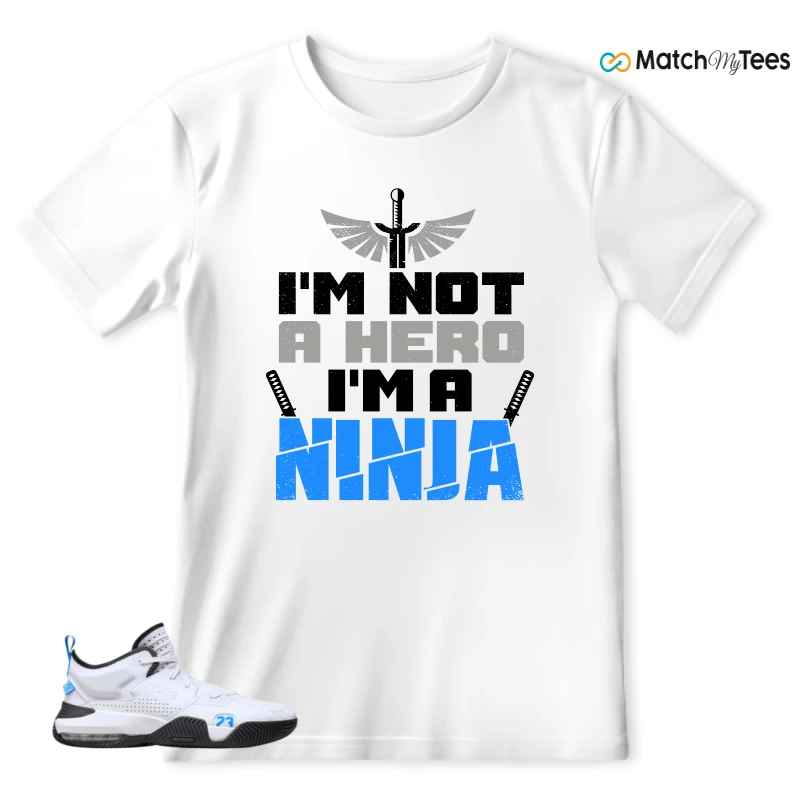 NIKE JORDAN STAY LOYAL 2 WHITE BLACK BLUE SNEAKER Matching Tees t-shirt