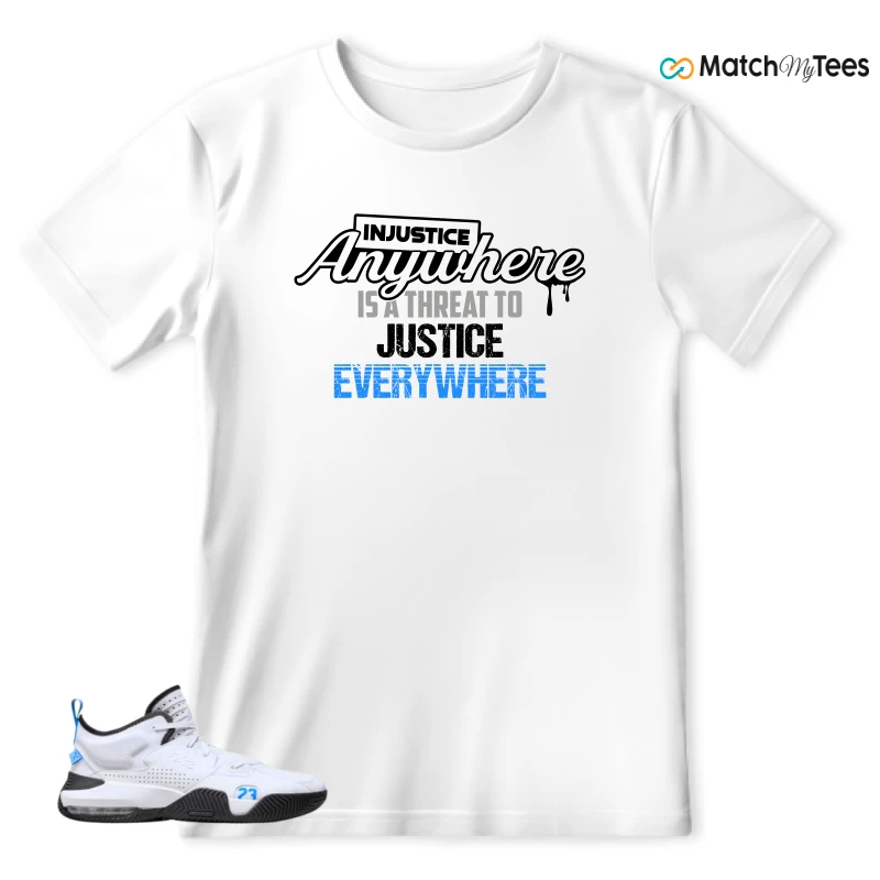 NIKE JORDAN STAY LOYAL 2 WHITE BLACK BLUE SNEAKER Matching Tees t-shirt