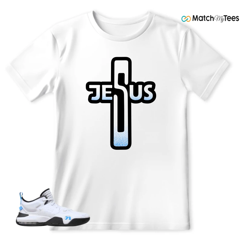 NIKE JORDAN STAY LOYAL 2 WHITE BLACK BLUE SNEAKER Matching Tees t-shirt