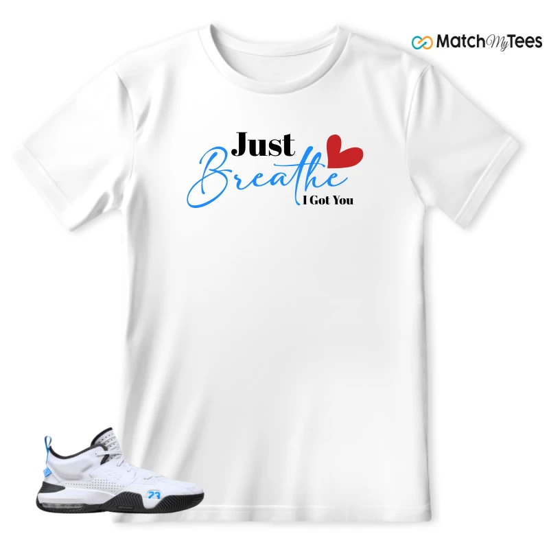 NIKE JORDAN STAY LOYAL 2 WHITE BLACK BLUE SNEAKER Matching Tees t-shirt