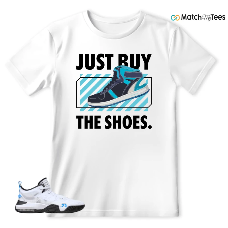 NIKE JORDAN STAY LOYAL 2 WHITE BLACK BLUE SNEAKER Matching Tees t-shirt