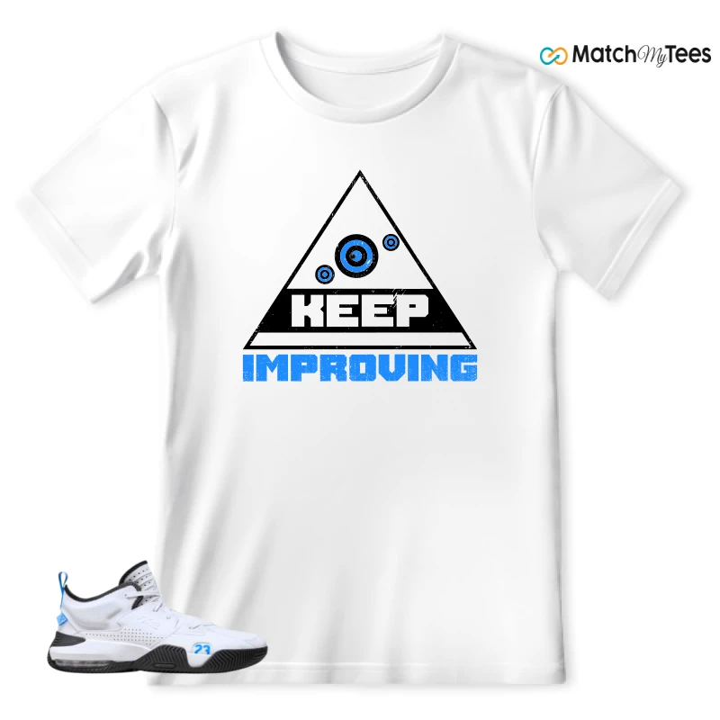 NIKE JORDAN STAY LOYAL 2 WHITE BLACK BLUE SNEAKER Matching Tees t-shirt