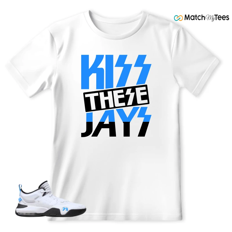NIKE JORDAN STAY LOYAL 2 WHITE BLACK BLUE SNEAKER Matching Tees t-shirt
