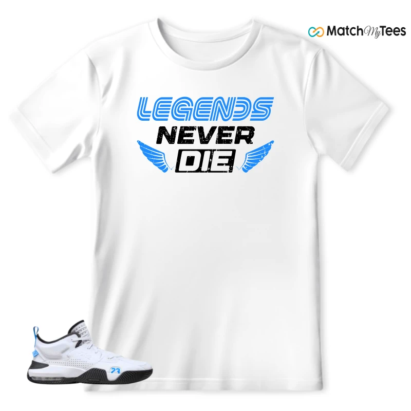 NIKE JORDAN STAY LOYAL 2 WHITE BLACK BLUE SNEAKER Matching Tees t-shirt