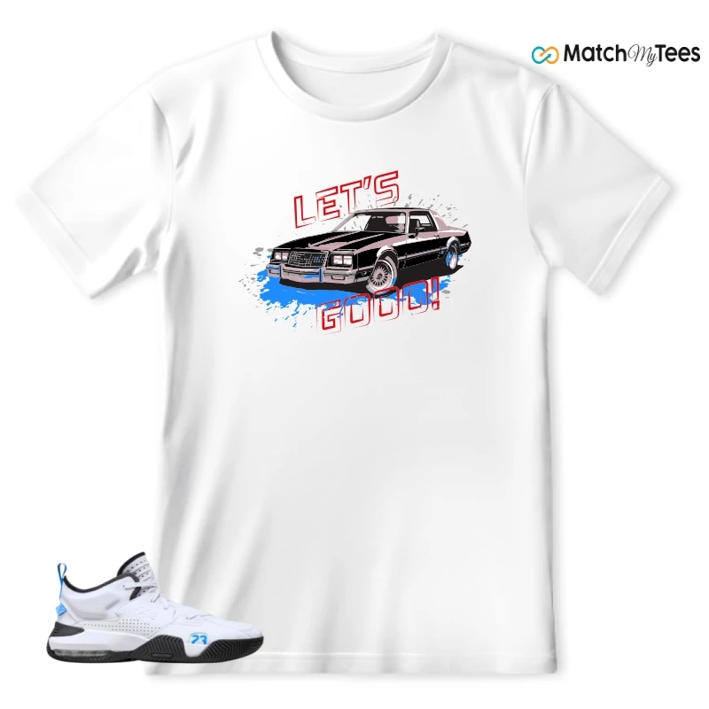 NIKE JORDAN STAY LOYAL 2 WHITE BLACK BLUE SNEAKER Matching Tees t-shirt