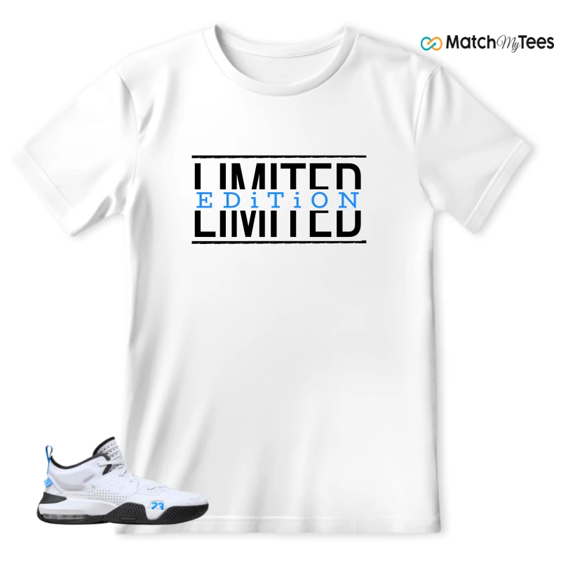 NIKE JORDAN STAY LOYAL 2 WHITE BLACK BLUE SNEAKER Matching Tees t-shirt