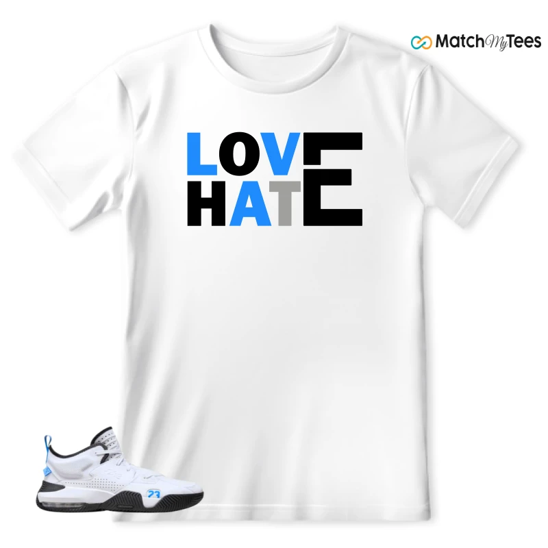 Love Hate White matching T-shirt T-shirt