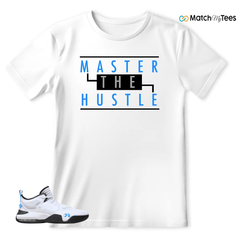NIKE JORDAN STAY LOYAL 2 WHITE BLACK BLUE SNEAKER Matching Tees t-shirt