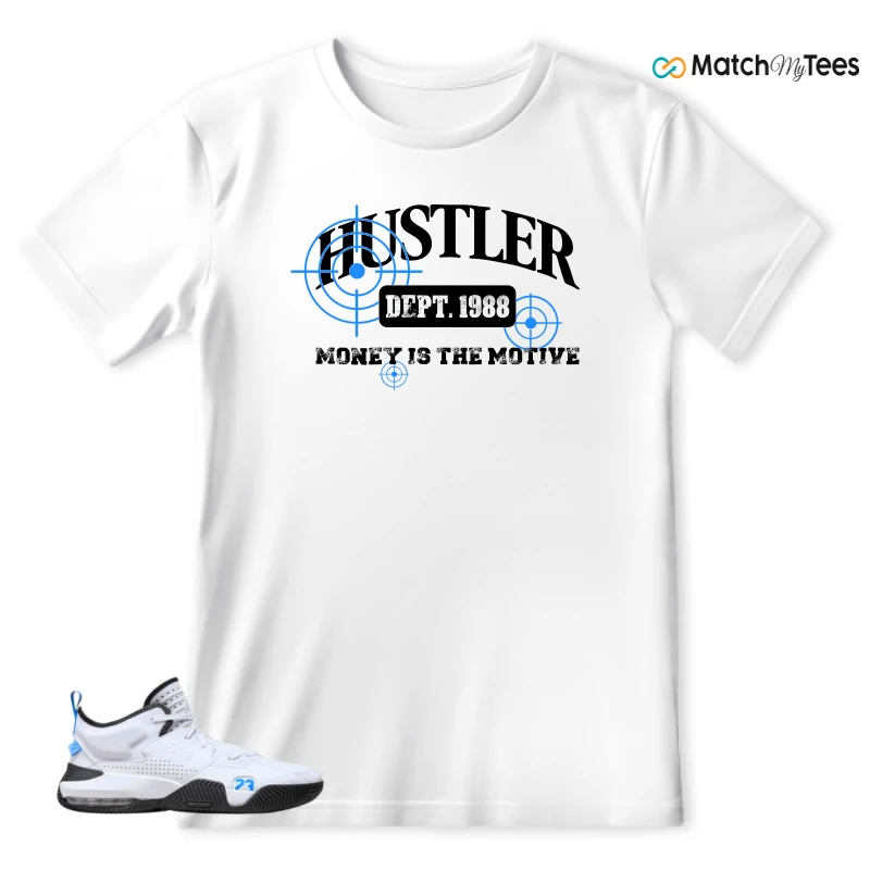 NIKE JORDAN STAY LOYAL 2 WHITE BLACK BLUE SNEAKER Matching Tees t-shirt