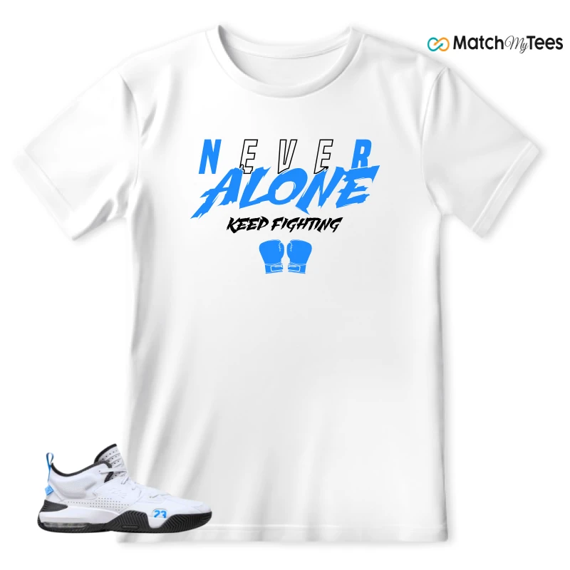 NIKE JORDAN STAY LOYAL 2 WHITE BLACK BLUE SNEAKER Matching Tees t-shirt