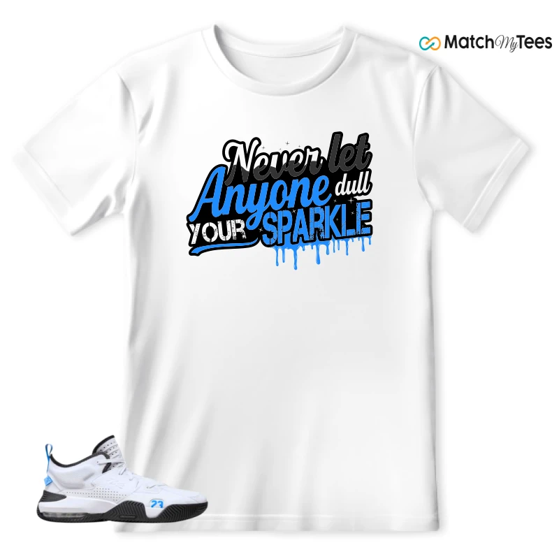 NIKE JORDAN STAY LOYAL 2 WHITE BLACK BLUE SNEAKER Matching Tees t-shirt