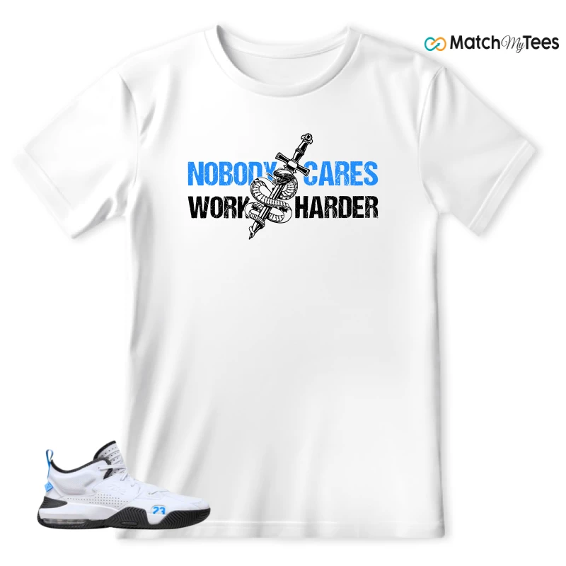 NIKE JORDAN STAY LOYAL 2 WHITE BLACK BLUE SNEAKER Matching Tees t-shirt