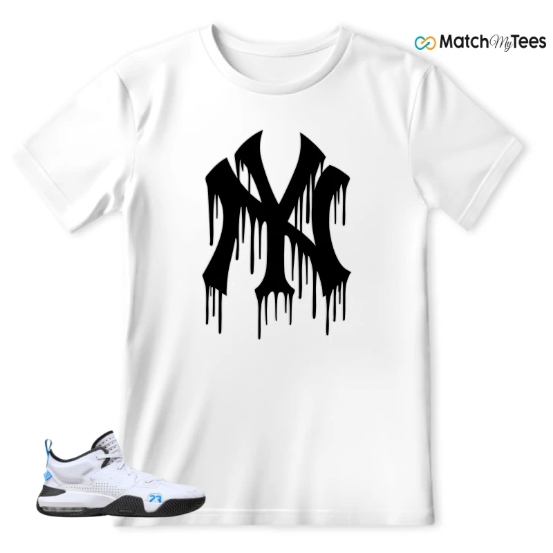 NIKE JORDAN STAY LOYAL 2 WHITE BLACK BLUE SNEAKER Matching Tees t-shirt