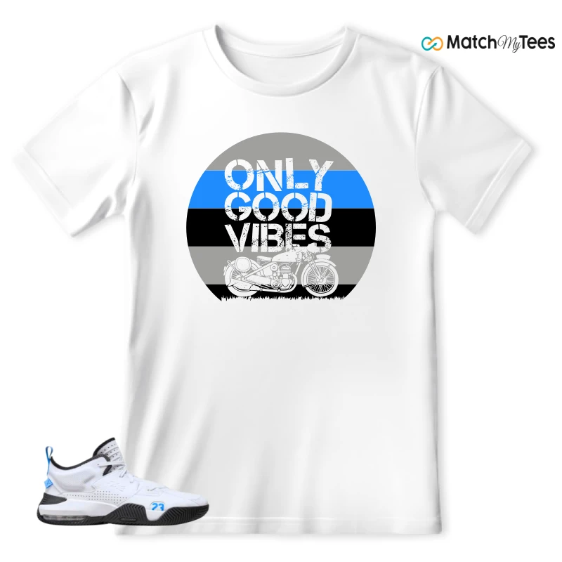 NIKE JORDAN STAY LOYAL 2 WHITE BLACK BLUE SNEAKER Matching Tees t-shirt