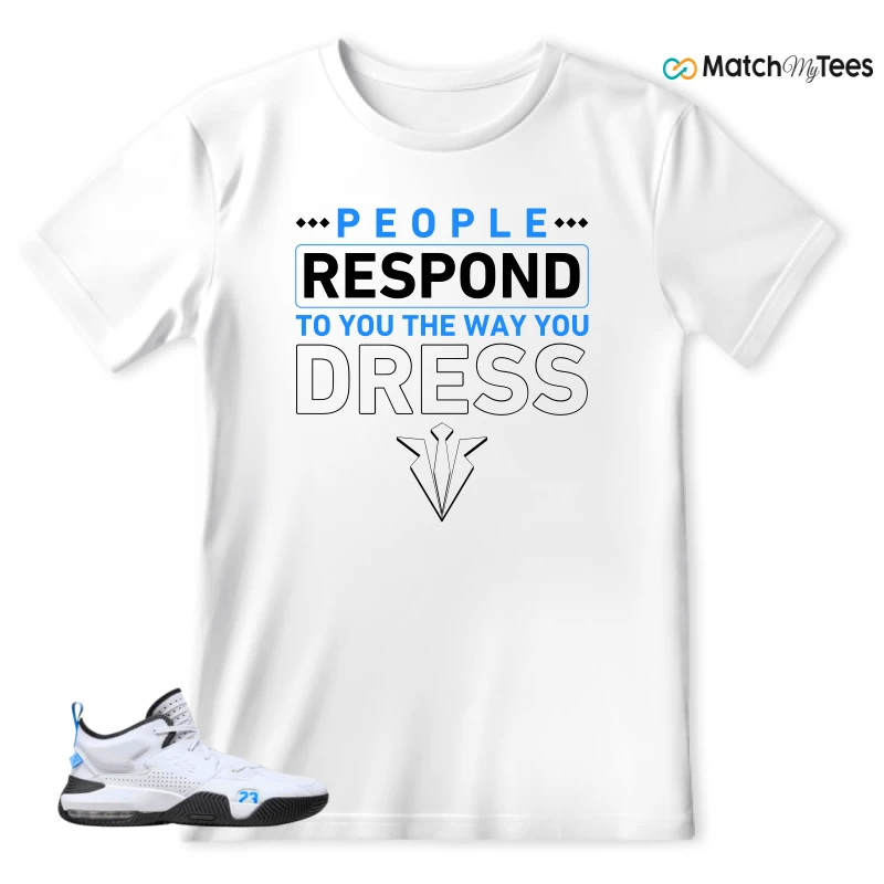 NIKE JORDAN STAY LOYAL 2 WHITE BLACK BLUE SNEAKER Matching Tees t-shirt