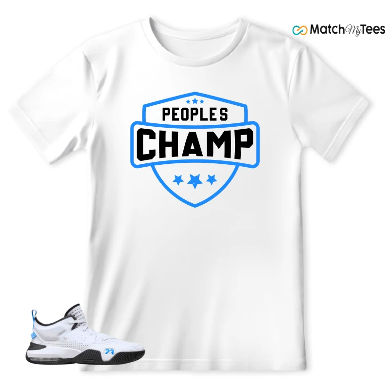 NIKE JORDAN STAY LOYAL 2 WHITE BLACK BLUE SNEAKER Matching Tees t-shirt