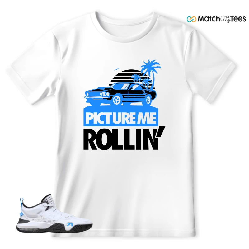 NIKE JORDAN STAY LOYAL 2 WHITE BLACK BLUE SNEAKER Matching Tees t-shirt