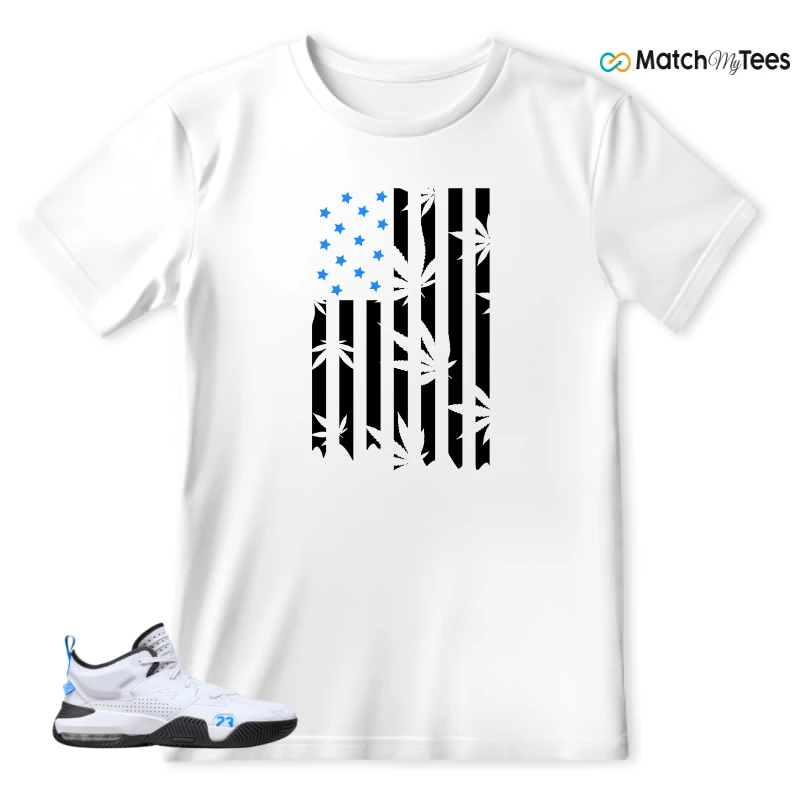 NIKE JORDAN STAY LOYAL 2 WHITE BLACK BLUE SNEAKER Matching Tees t-shirt