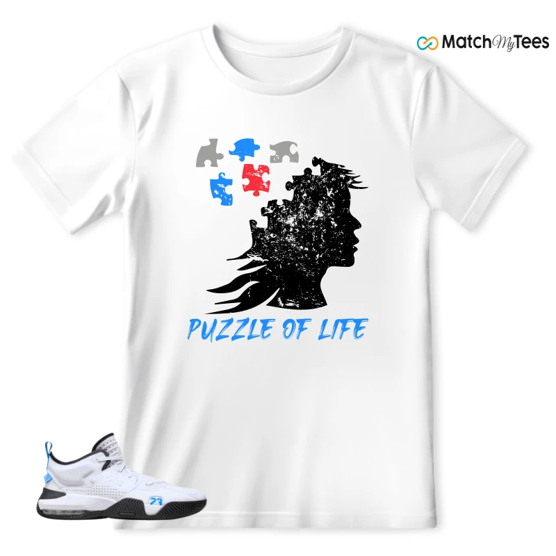 Puzzle of Life White matching T-shirt T-shirt
