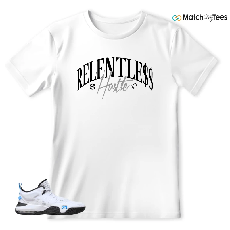 NIKE JORDAN STAY LOYAL 2 WHITE BLACK BLUE SNEAKER Matching Tees t-shirt
