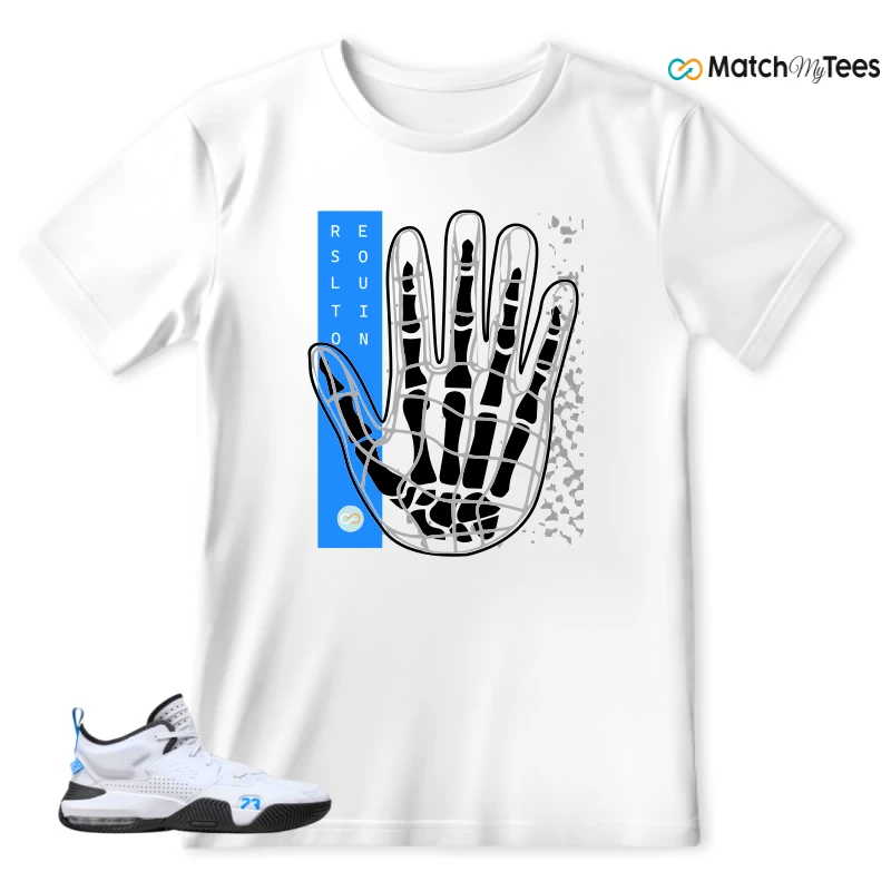 NIKE JORDAN STAY LOYAL 2 WHITE BLACK BLUE SNEAKER Matching Tees t-shirt