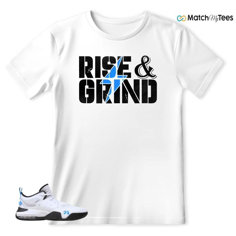 NIKE JORDAN STAY LOYAL 2 WHITE BLACK BLUE SNEAKER Matching Tees t-shirt