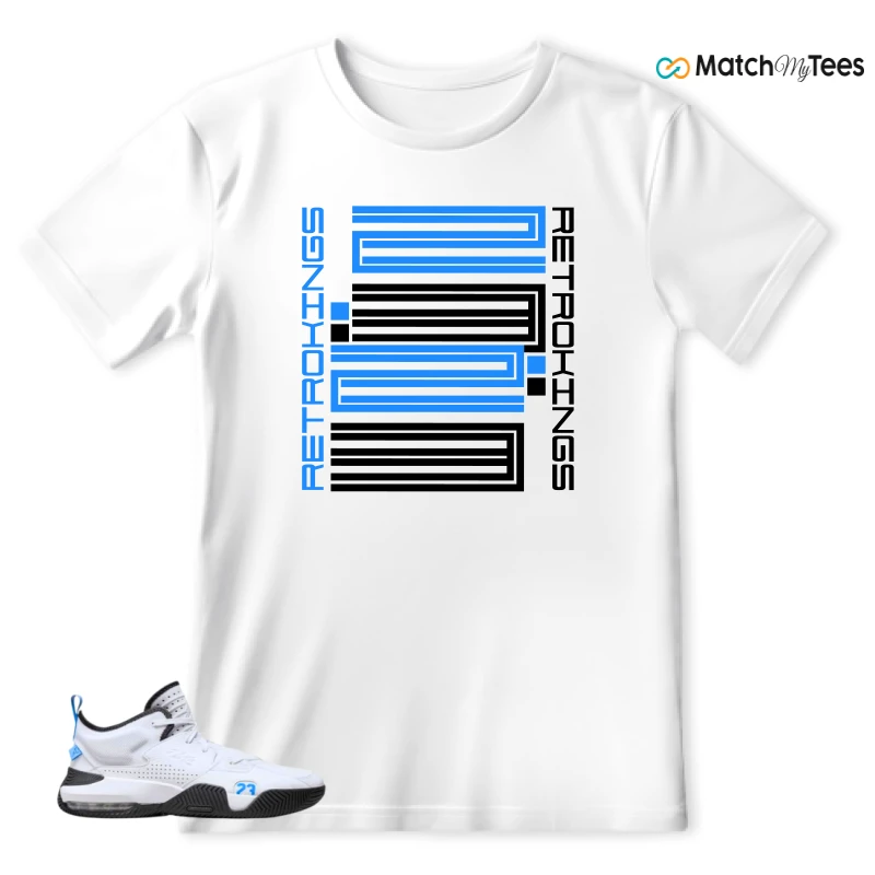 NIKE JORDAN STAY LOYAL 2 WHITE BLACK BLUE SNEAKER Matching Tees t-shirt