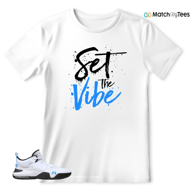 SET THE VIBE White matching T-shirt T-shirt
