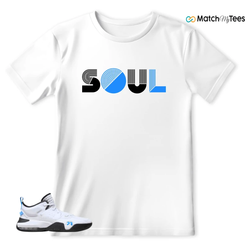 NIKE JORDAN STAY LOYAL 2 WHITE BLACK BLUE SNEAKER Matching Tees t-shirt