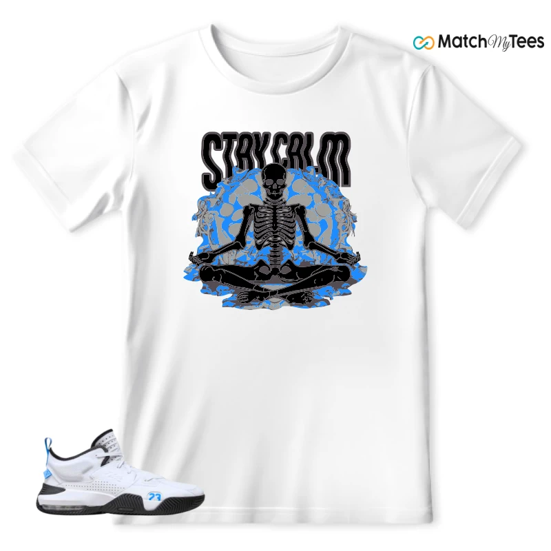 Stay Calm2 White matching T-shirt T-shirt