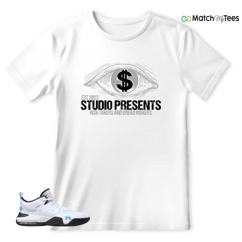 NIKE JORDAN STAY LOYAL 2 WHITE BLACK BLUE SNEAKER Matching Tees t-shirt