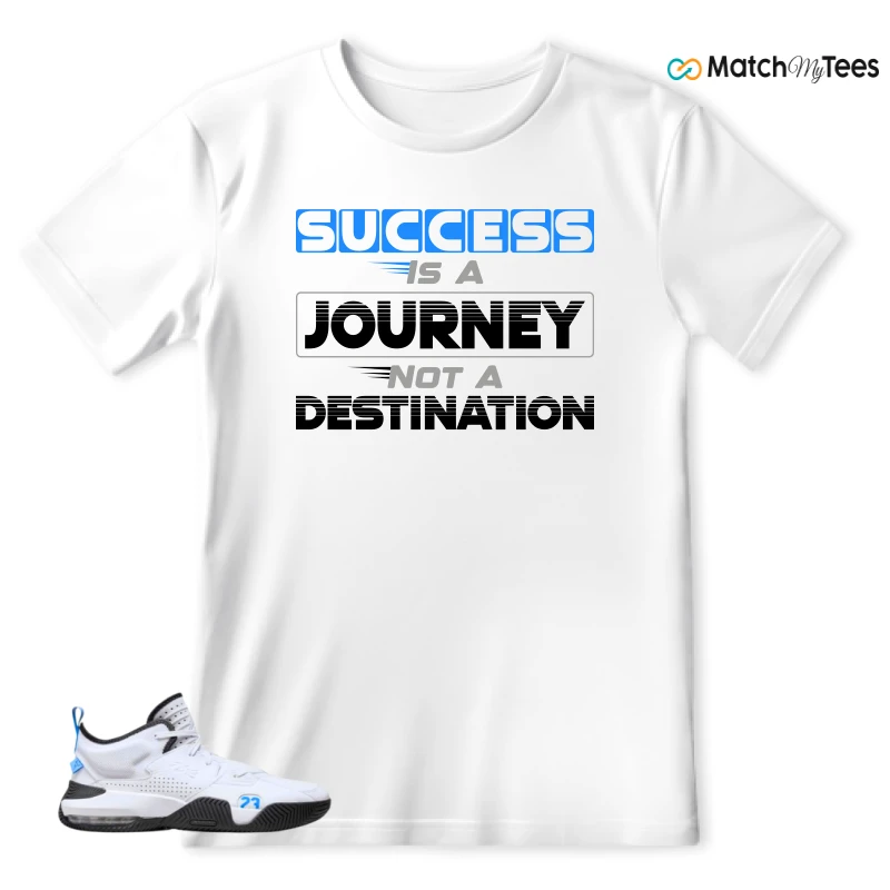 NIKE JORDAN STAY LOYAL 2 WHITE BLACK BLUE SNEAKER Matching Tees t-shirt