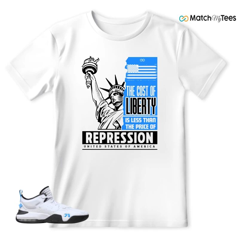 NIKE JORDAN STAY LOYAL 2 WHITE BLACK BLUE SNEAKER Matching Tees t-shirt