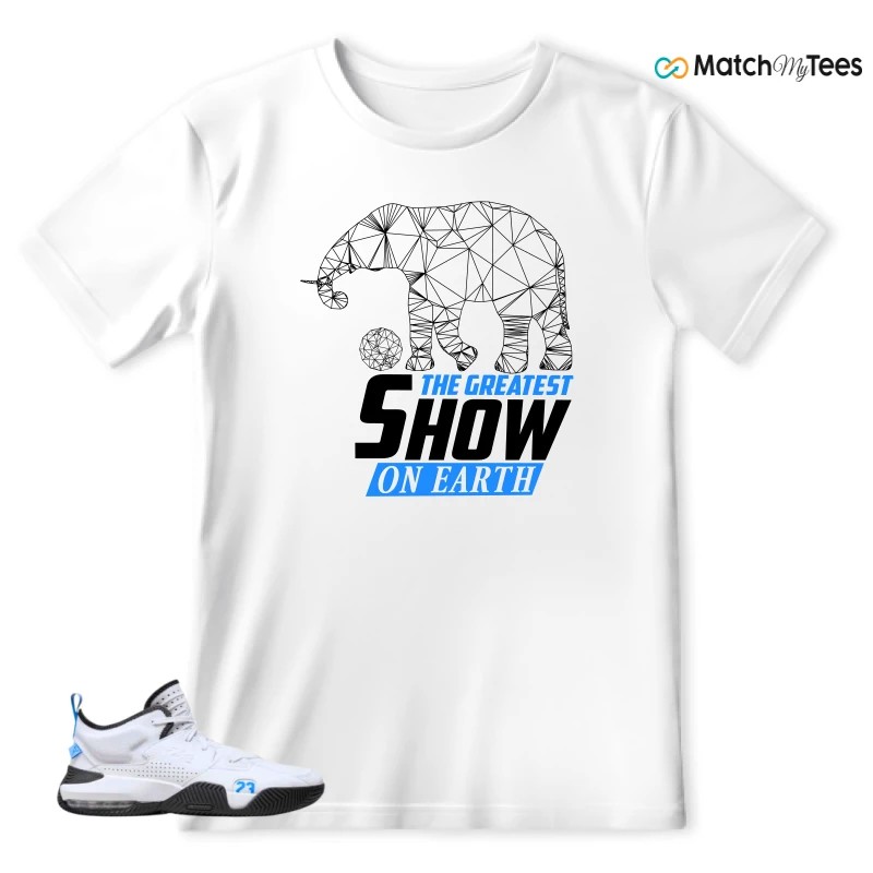 NIKE JORDAN STAY LOYAL 2 WHITE BLACK BLUE SNEAKER Matching Tees t-shirt