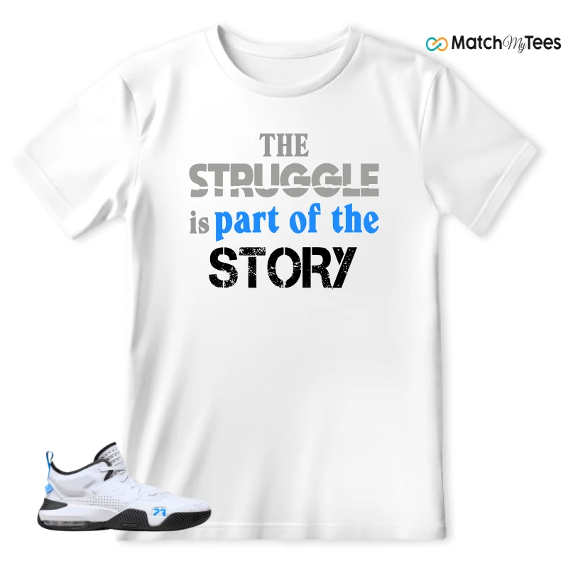 NIKE JORDAN STAY LOYAL 2 WHITE BLACK BLUE SNEAKER Matching Tees t-shirt