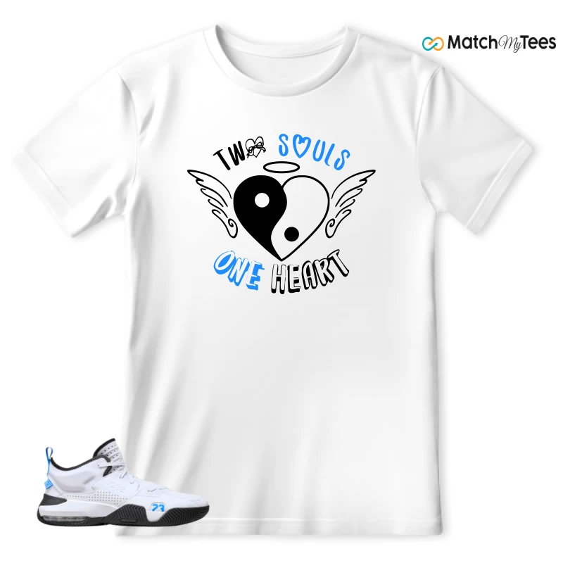 NIKE JORDAN STAY LOYAL 2 WHITE BLACK BLUE SNEAKER Matching Tees t-shirt