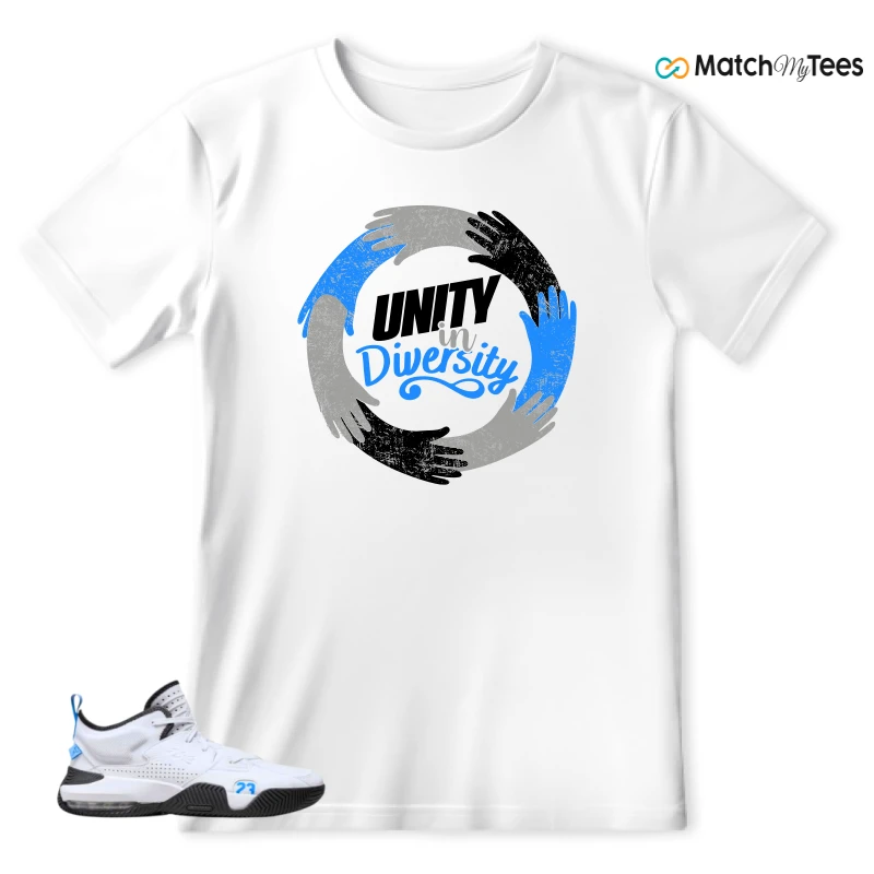 NIKE JORDAN STAY LOYAL 2 WHITE BLACK BLUE SNEAKER Matching Tees t-shirt