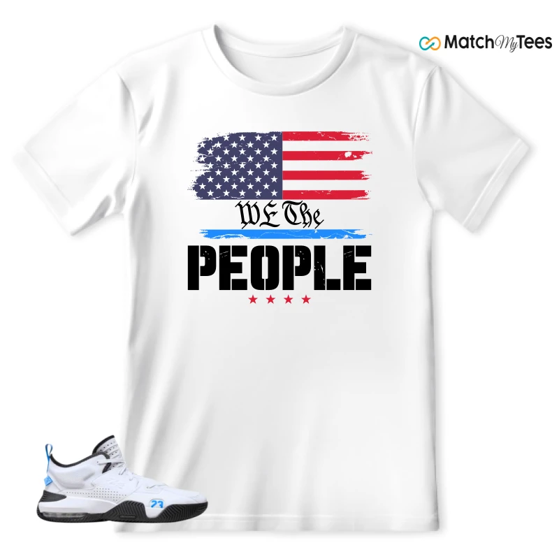 NIKE JORDAN STAY LOYAL 2 WHITE BLACK BLUE SNEAKER Matching Tees t-shirt