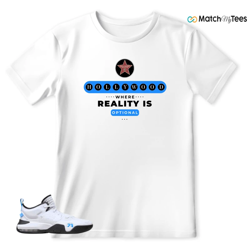 NIKE JORDAN STAY LOYAL 2 WHITE BLACK BLUE SNEAKER Matching Tees t-shirt