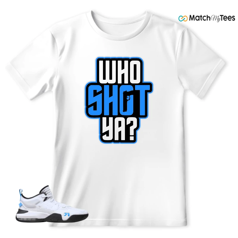 NIKE JORDAN STAY LOYAL 2 WHITE BLACK BLUE SNEAKER Matching Tees t-shirt