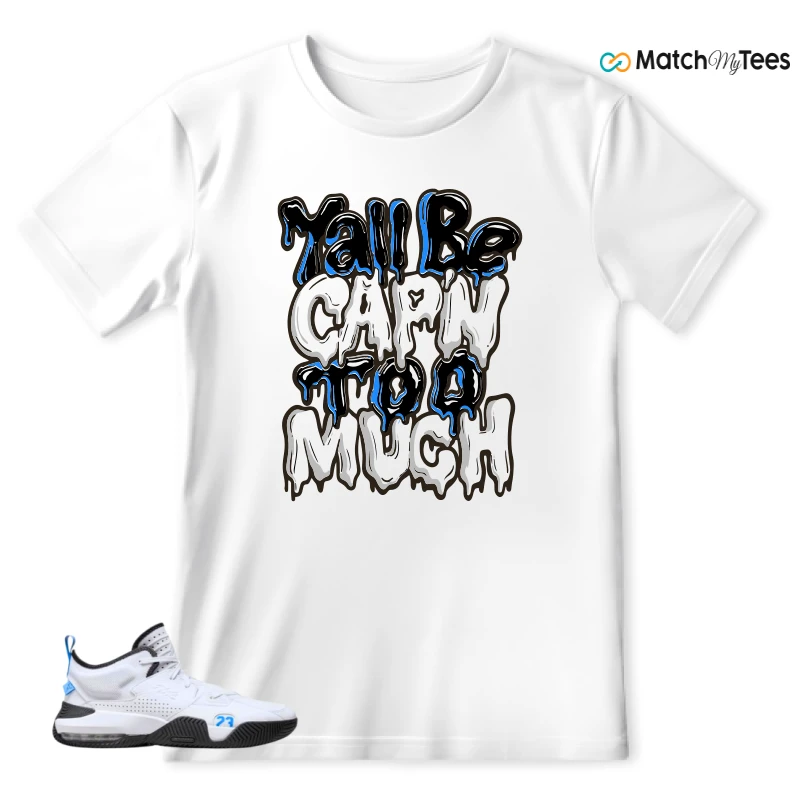 NIKE JORDAN STAY LOYAL 2 WHITE BLACK BLUE SNEAKER Matching Tees t-shirt