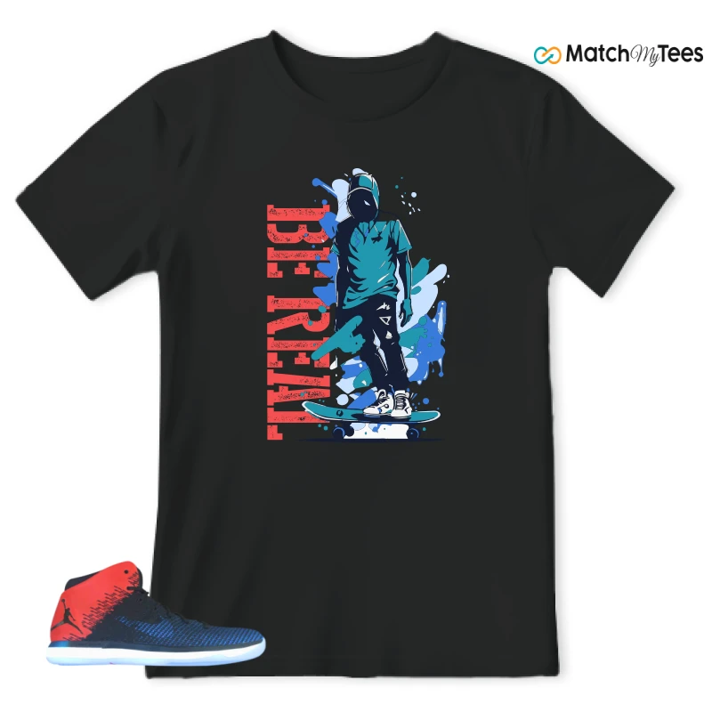 NIKE JORDAN XXX1 QUAI 54 (2017) (PE) SNEAKER Matching Tees t-shirt