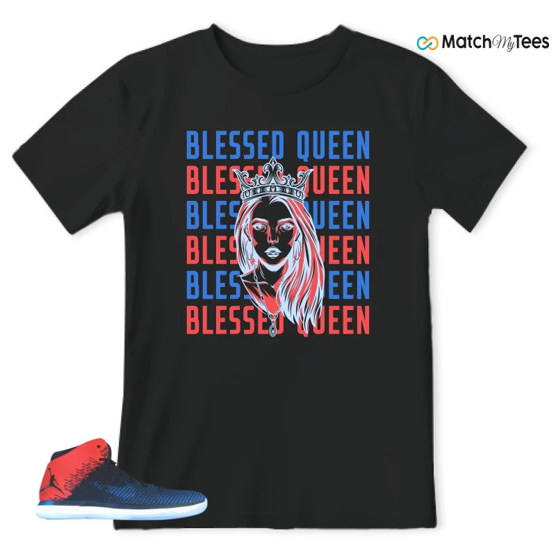Blessed Queen Black matching T-shirt T-shirt