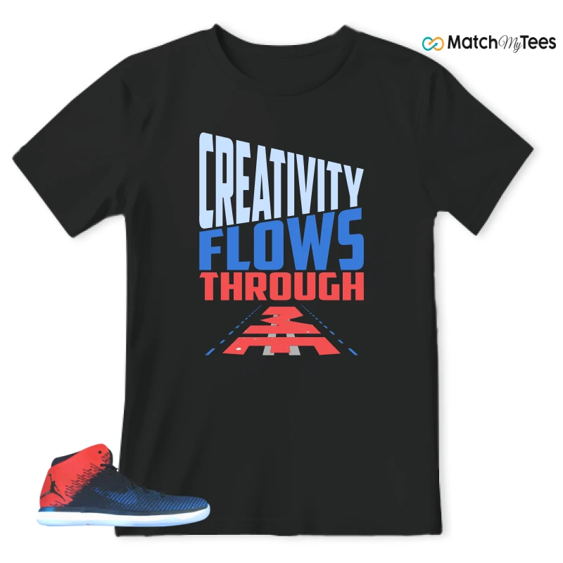 Creativity Flows Through Me Black matching T-shirt T-shirt