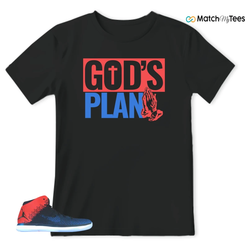 God's Plan Black matching T-shirt T-shirt