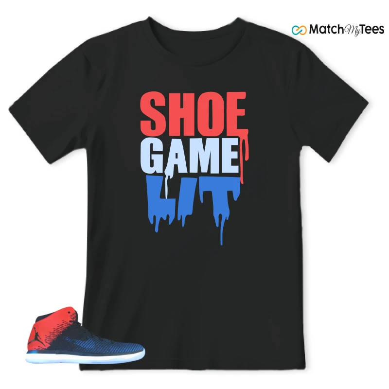 Shoe Game Lit Black matching T-shirt T-shirt